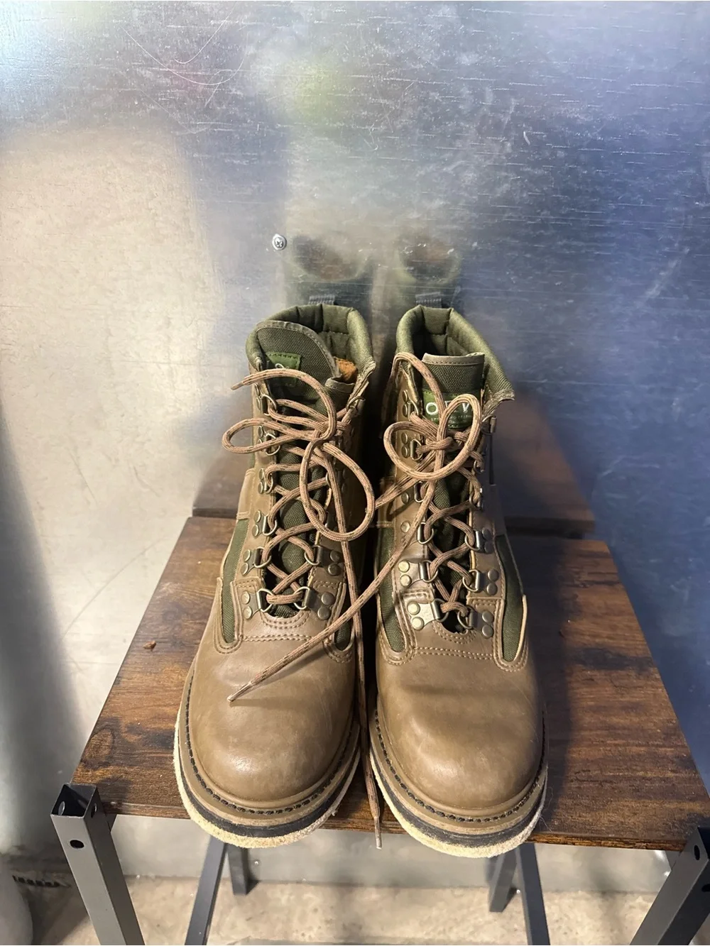 Orvis Fly Fishing Wading Brogue Boots Felt Sole Olive Green Brown Men Size 12